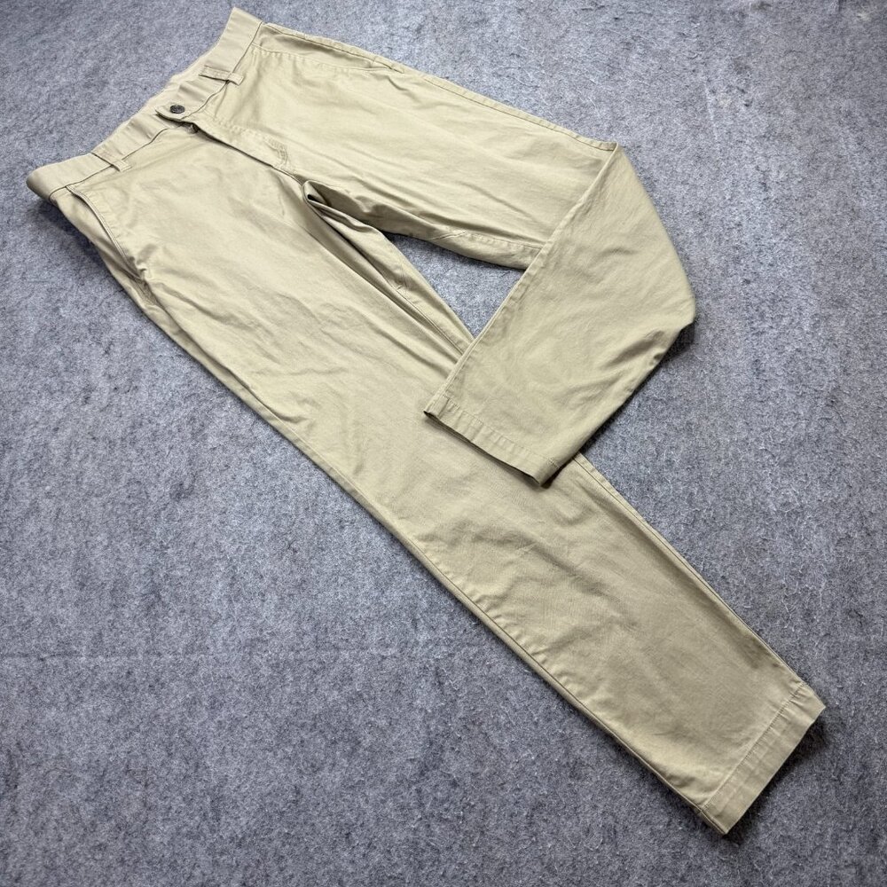 Fabletics Pants Men 29 x 29* Beige Stretch Tapered Chino Zip Pockets